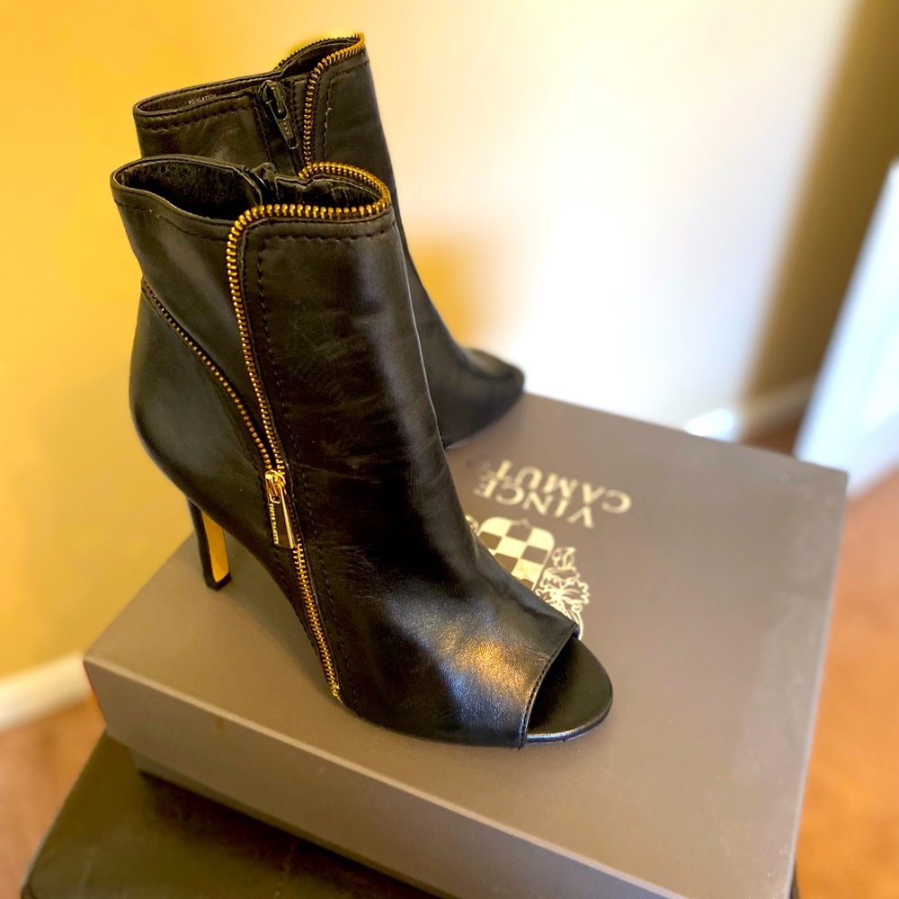 Vince Camuto zippered heel booties